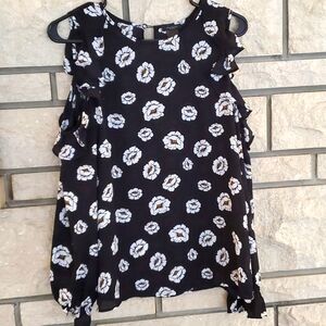 Ann Taylor Taylor Factory cold shoulder blouse sz S